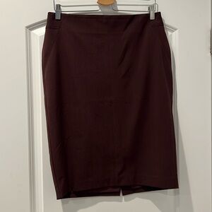 LOFT Curvy Pencil Skirt, 10 Tall, Burgundy